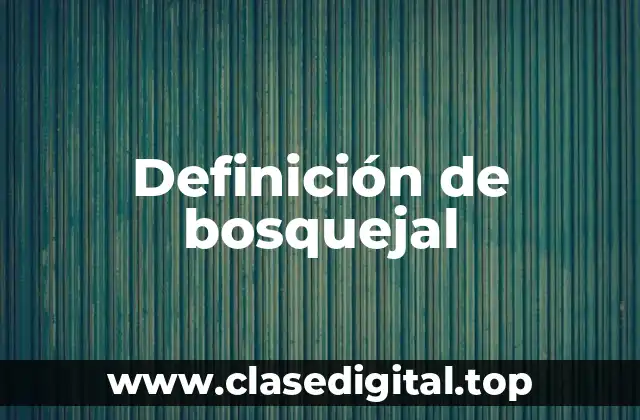 Definición técnica de bosquejal