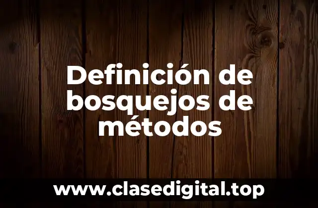 Definición de bosquejos de métodos