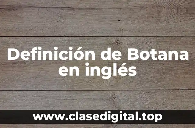 Definición de Botana en inglés