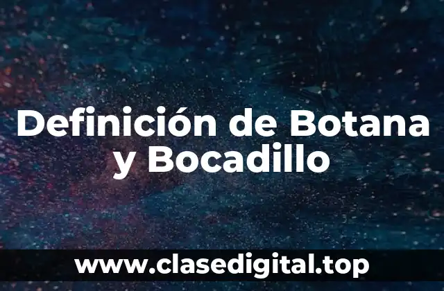 Definición de Botana y Bocadillo