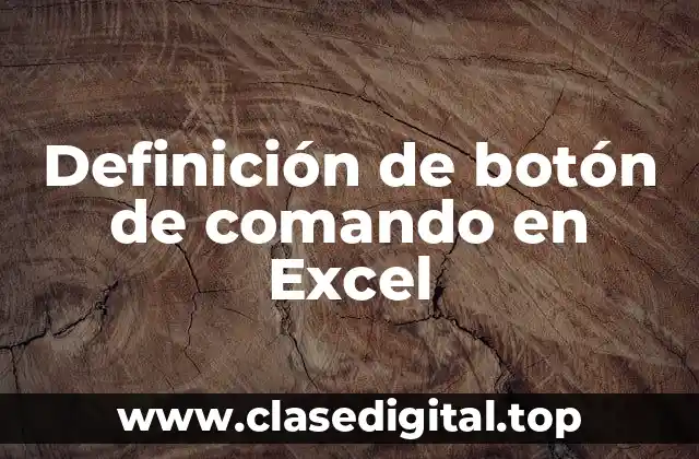 Definición técnica de botón de comando en Excel