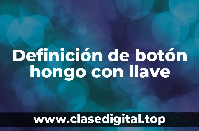 Definición técnica de botón hongo con llave