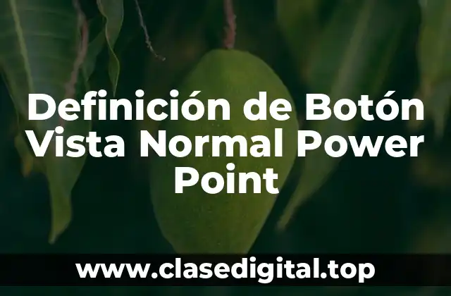 Definición técnica de Botón Vista Normal Power Point