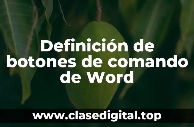 Definición de botones de comando de Word