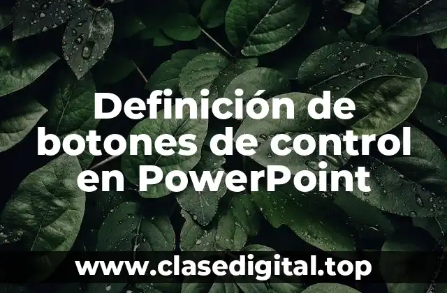 Definición de botones de control en PowerPoint