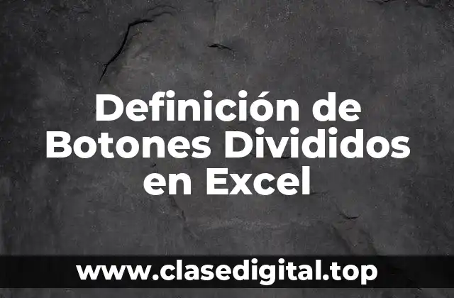 Definición de Botones Divididos en Excel