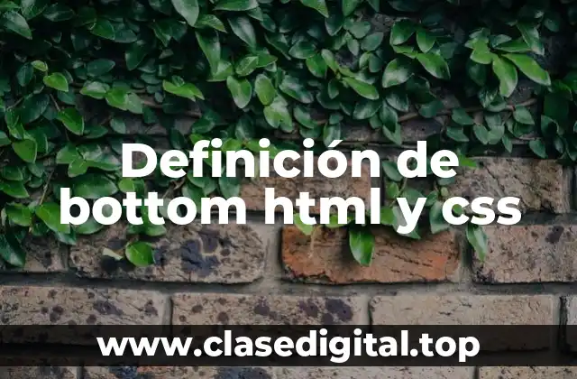 Definición de bottom html y css