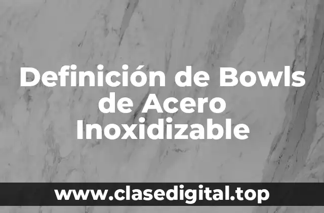 Definición de Bowls de Acero Inoxidizable