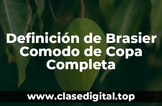 Definición de Brasier Comodo de Copa Completa