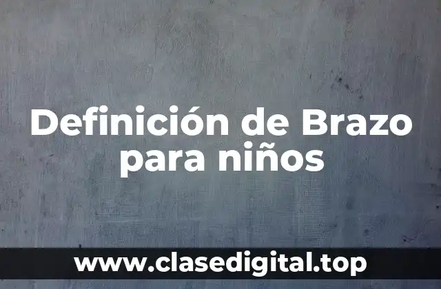 Definición de Brazo para niños