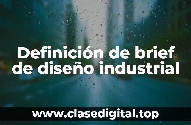 Definición de brief de diseño industrial