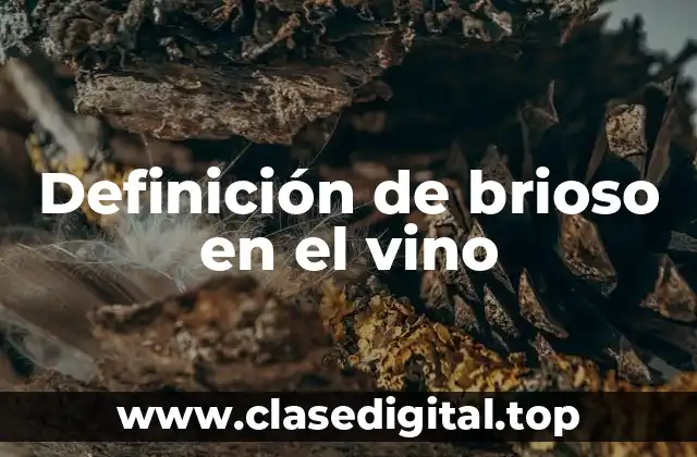 Definición de brioso en el vino