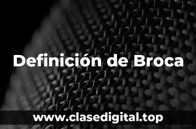 Definición de Broca