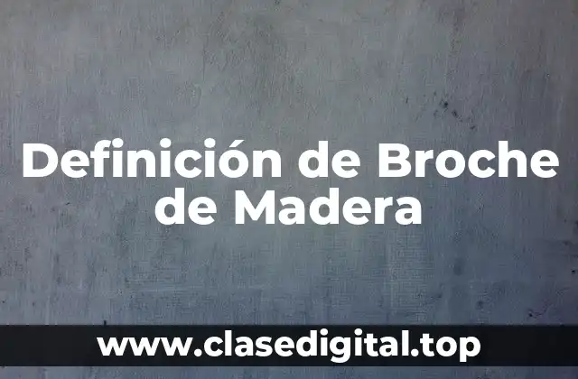 Definición de Broche de Madera