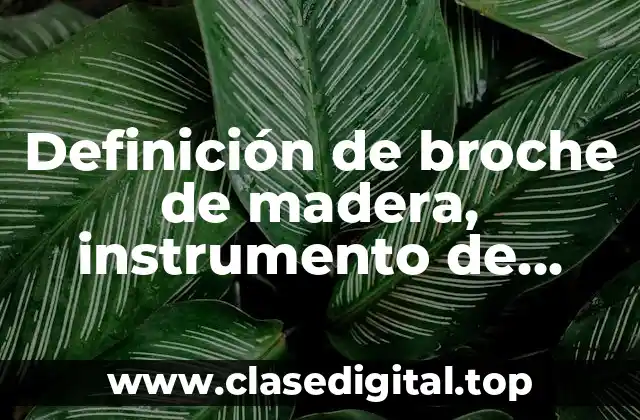 Definición de broche de madera, instrumento de laboratorio