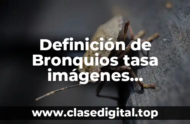 Definición de Bronquios tasa imágenes sobreinfectada