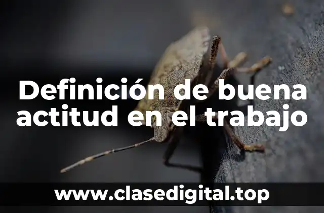 Definición de buena actitud en el trabajo