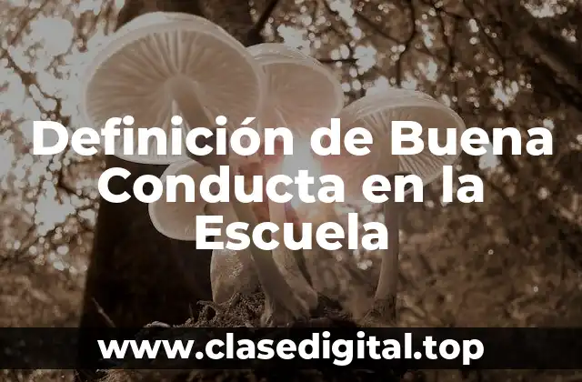 Ejemplos de Buena Conducta en la Escuela