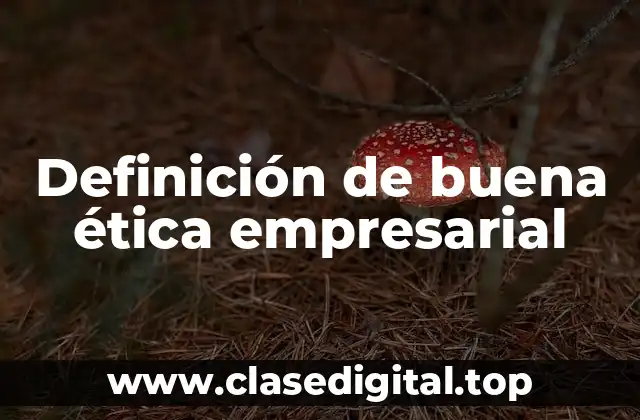 Definición de buena ética empresarial