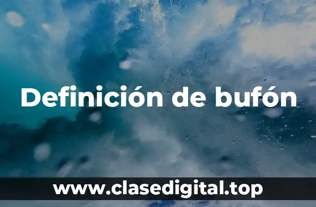 Definición de bufón