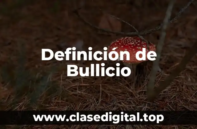 Definición de Bullicio