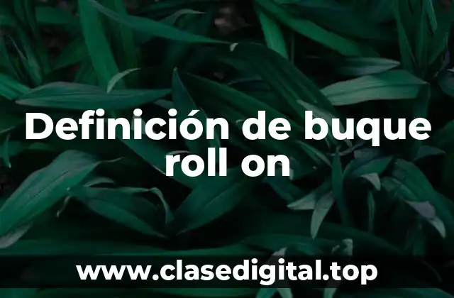 Definición de buque roll on