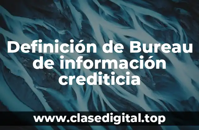 Definición de Bureau de información crediticia