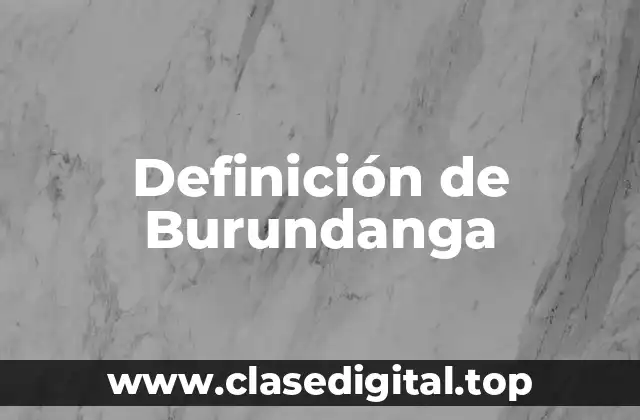 Definición de Burundanga