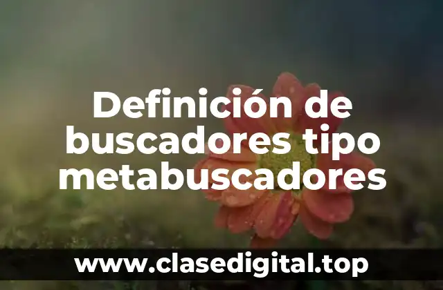 Definición de buscadores tipo metabuscadores
