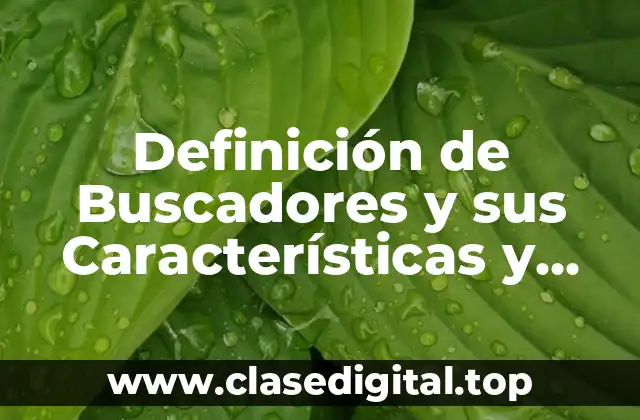 Definición de Buscadores y sus Características y Dominios