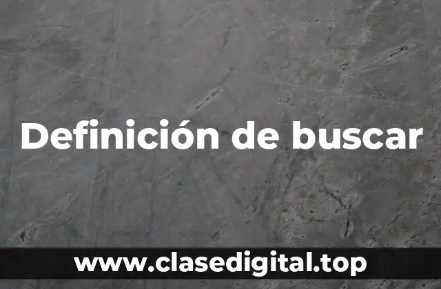 Definición técnica de buscador