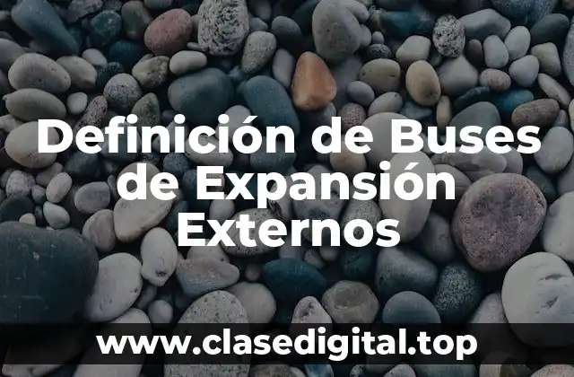 Definición de Buses de Expansión Externos