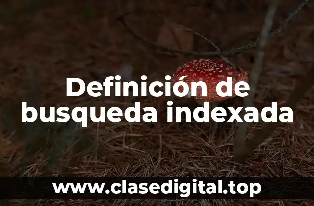 Definición de busqueda indexada
