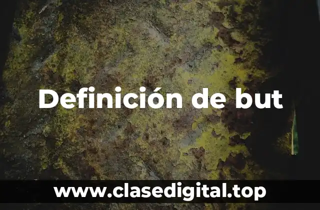 Definición de but