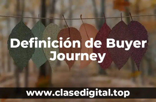 Definición de Buyer Journey