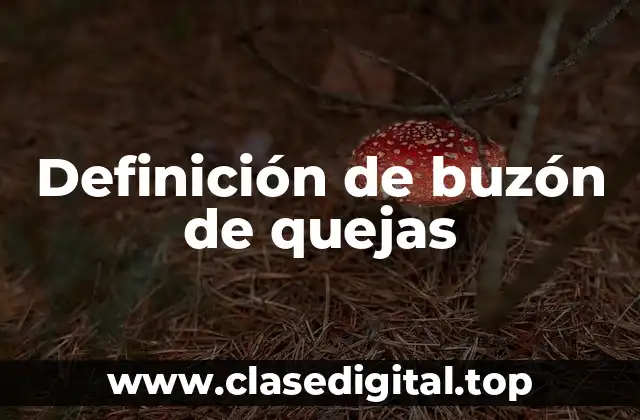 Ejemplos de buzón de quejas