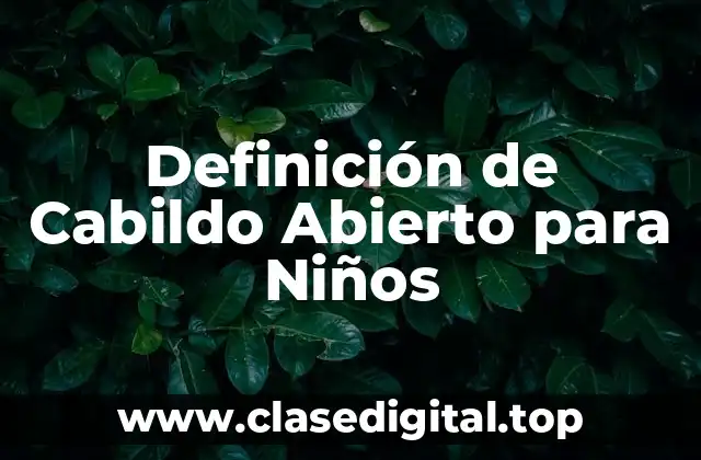 Definición de Cabildo Abierto para Niños