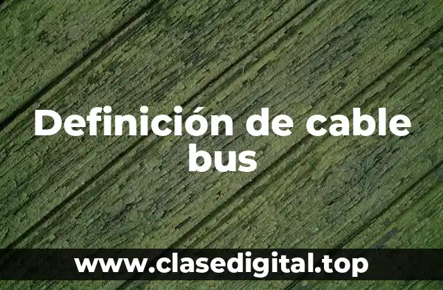 Definición de cable bus