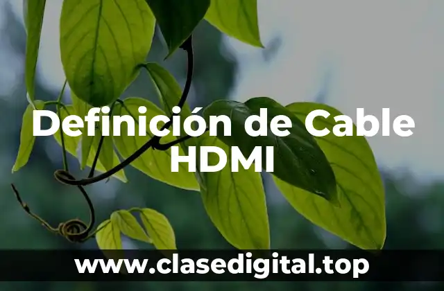 Definición de Cable HDMI