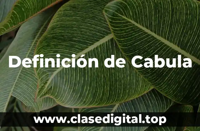 Definición de Cabula