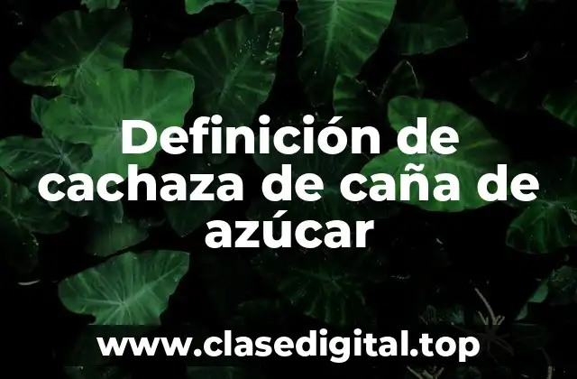 Definición de cachaza de caña de azúcar
