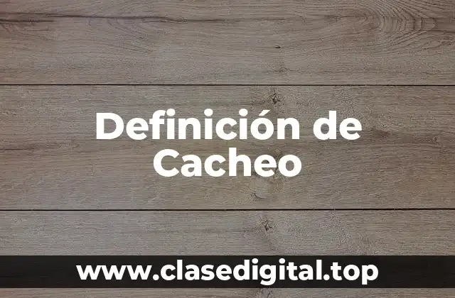Definición de Cacheo