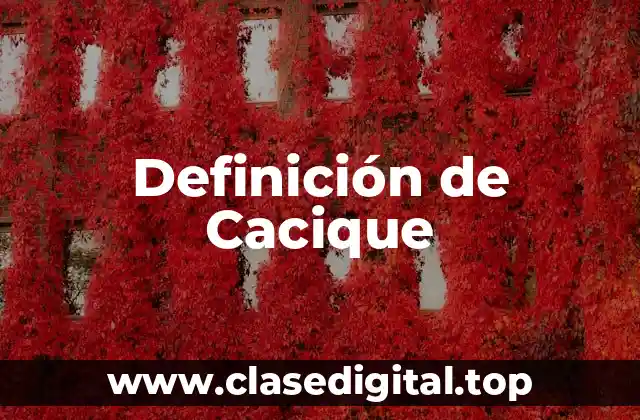 Definición de Cacique