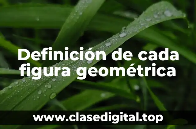 Definición de cada figura geométrica