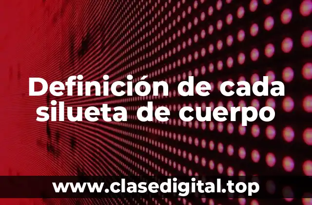 Definición de cada silueta de cuerpo