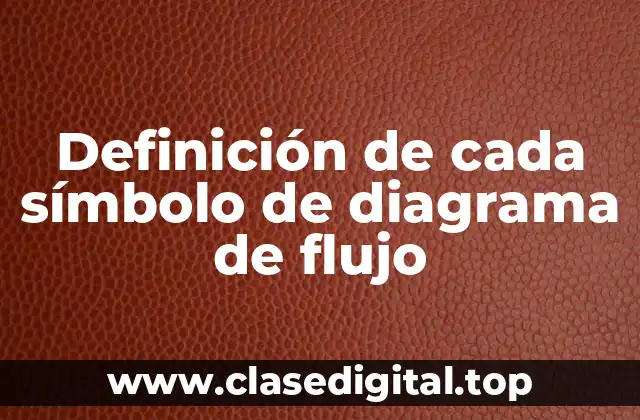 Definición de cada símbolo de diagrama de flujo