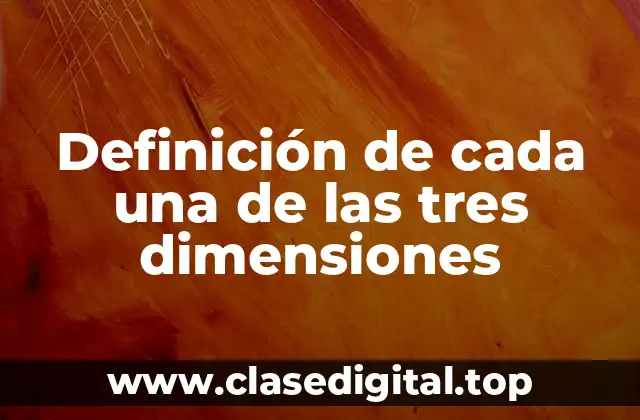 Definición de cada una de las tres dimensiones