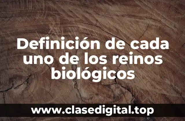 Definición de cada uno de los reinos biológicos