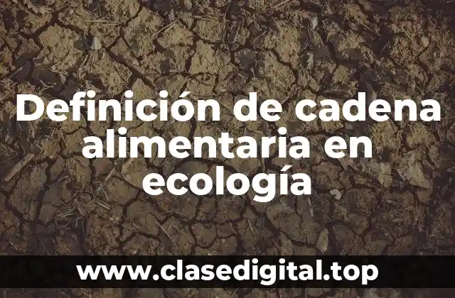 Definición de cadena alimentaria en ecología