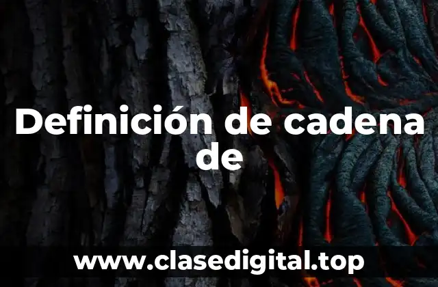 Definición de cadena de